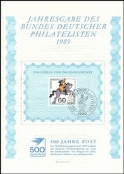 1989  Jahresgabe des Bundes Deutscher Philatelisten