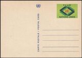 1977  Postkarte - Rauten und UN-Emblem