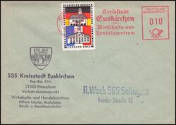 1965  BRD Sonderbrief Vignette + Freistempel Euskirchen