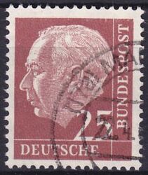 0887 - 1960  Freimarke: Bundesprsident Theodor Heuss - Papier fl.