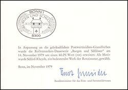 1979  Ministerkarte - Freimarke: Burgen und Schlsser