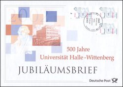 2002  Jubilumsbrief  - 500 Jahre Universitt Halle-Wittenberg