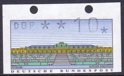 1993  Automatenmarke Schloss Sanssouci verschnitten