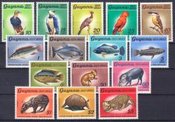 Guyana 1968  Feimarken: Einheimische Tierwelt
