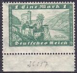 1924  Freimarke: Bauwerke  1 Mark