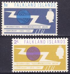 Falklandinseln 1965  100 Jahre Internationale Fernmeldeunion (ITU)