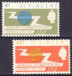 St. Vincent 1965  100 Jahre Internationale Fernmeldeunion (ITU)