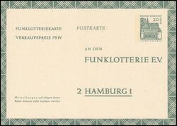 1966  Deutsche Bauwerke - Funklotterie-Postkarte
