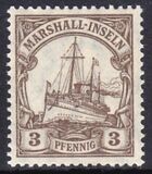 Marshall-Inseln - 1916  Freimarke: Kaiseryacht mit Wz.