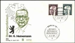1971  Freimarken: Bundesprsident Gustav Heinemann