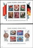 1953  Blockausgaben: Karl-Marx-Jahr