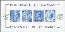 1985  100 Jahre Briefmarken von Monaco - ungezhnt