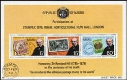 Nauru 1979  Todestag von Sir Rowland Hill