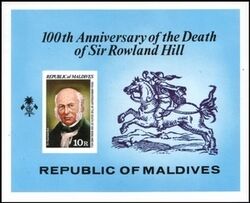 Malediven 1979  100. Todestag von Sir Rowland Hill - ungezhnt