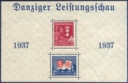 1937  Danziger Leistungsschau - Herzstck aus Block 3