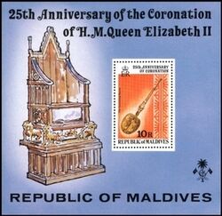 Malediven 1978  Jahrestag der Krnung von Knigin Elisabeth