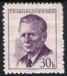 1958  Freimarke: Prsident Novotny