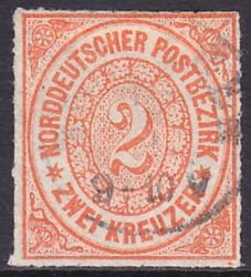 1868  Freimarke mit Guldenwhrung