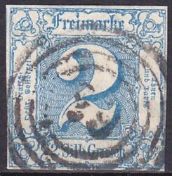 1862  Freimarke: Ziffer im Quadrat