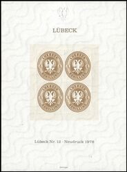 1978  Neudruckblock - Lbeck Nr. 12
