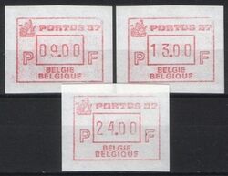 1987  Automatenmarken: Briefmarkenausstellung PORTUS `87