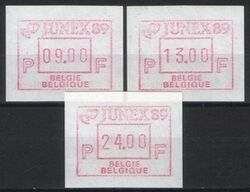 1989  Automatenmarken: Briefmarkenausstellung JUNEX `89