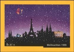 1999  Weihnachtskarte der Deutschen Post