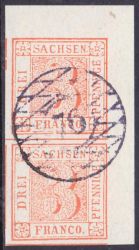 1850  Freimarke - Nummerngitterstempel