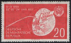 1959  Landung der sowj. Weltraumrakete Lunik 2 