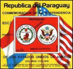 Paraguay 1975  200 Jahre Unabhngigkeit der Vereinigten Staaten von Amerika