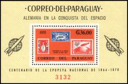 Paraguay 1966  Deutscher Beitrag zur Eroberung des Weltraums