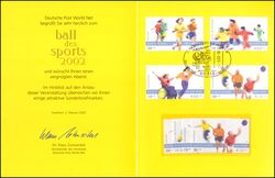 2002  Sonderkarte zum Ball des Sports
