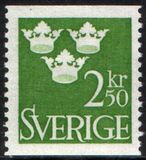 1961  Freimarken: Drei Kronen