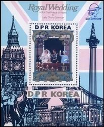 Korea-Nord 1981  Hochzeit Lady Diana mit Zudruck