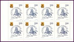 1986  350 Jahre Schwedische Post - Markenheftchen