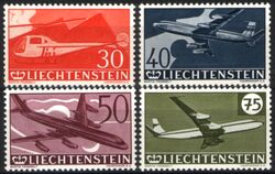 1960  30 Jahre Flugpostmarken in Liechtenstein