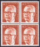 1970  Freimarken: Bundesprsident Gustav Heinemann