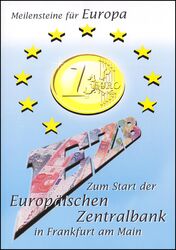 1998  Postamtliches Erinnerungsblatt - Europische Zentralbank