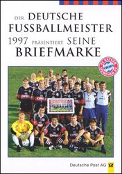 1997  Postamtliches Erinnerungsblatt - Fuballmeister FC Bayern Mnchen