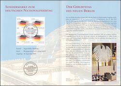 2000  Postamtliches Erinnerungsblatt - 10 Jahre Deutsche Einheit