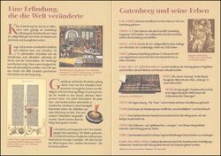 2000  Postamtliches Erinnerungsblatt - Johannes Gutenberg + Tageszeitungen