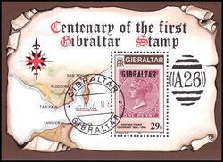 1986  100 Jahre Briefmarken von Gibraltar