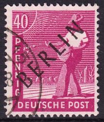 0445 - 1948  Freimarken: Schwarzaufdruck