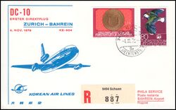 1976  Erster Direktflug DC-10 Zrich - Bahrein ab Liechtenstein