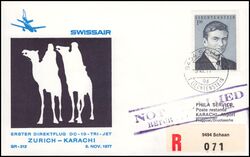 1977  Erster Direktflug DC-10-Tri-Jet Zrich - Karachi ab Liechtenstein