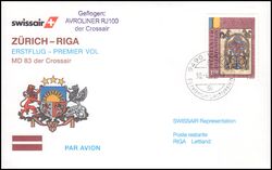 1998  Erstflug Zrich - Riga ab Liechtenstein