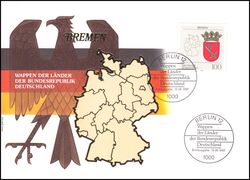 1992  Wappen der Lnder der Bundesrepublik Deutschland - Bremen