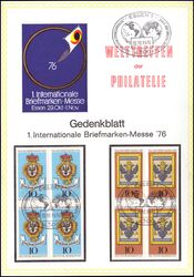 1976  1. Internationale Briefmarken-Messe in Essen