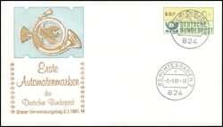 1981  Automatenmarken - Standardsatz VS 1 - Berchtesgaden mit Zhlnummer