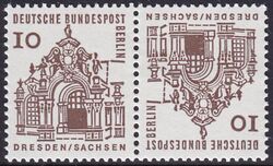 1965  Freimarken: Zwinger Dresden - Kehrdruck